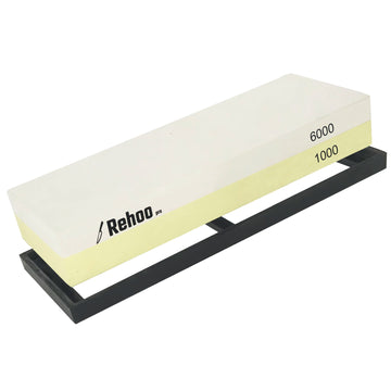 Rehoo Double-sided Whetstone 1000/6000 Mesh + Non-slip Rubber Pad, Chef Wet Stone For Knives, Blades, Waterstone, Kitchen Gadget