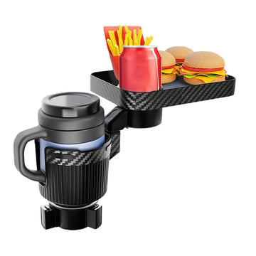 Cup Holder Expander With Tray 4 In 1 Car Eating Tray With Cup Holders Food Holder For Car Car Tray Car Organizer Car Gadgets Car