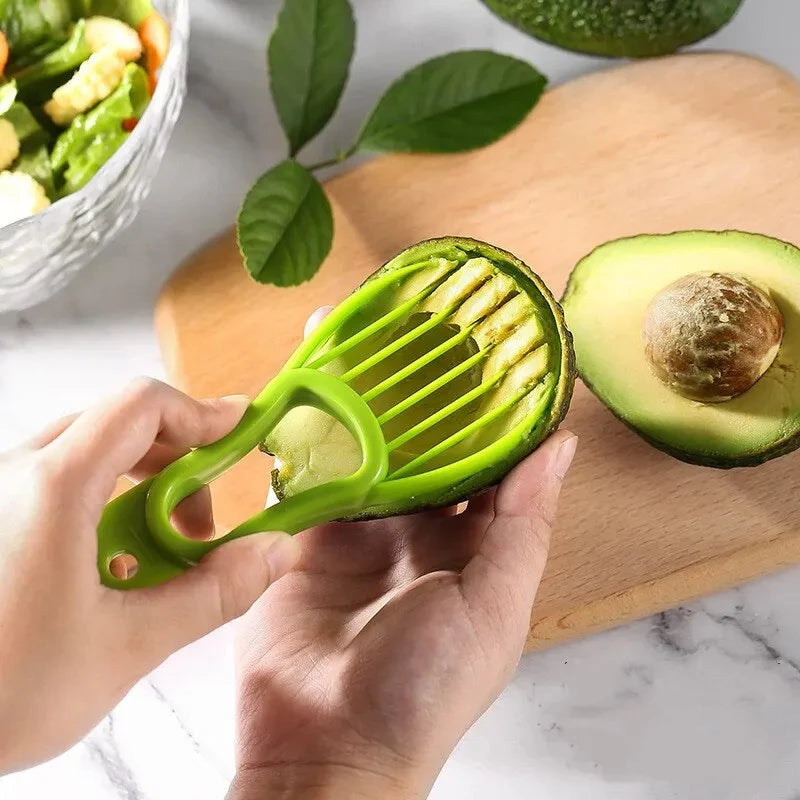 Multifunctional Avocado Cutter Corer Butter Fruit Slicer Peeler Pulp Separator Plastic Knife Kitchen Tools Gadgets Accessories