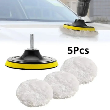 5Pcs 3/4/5 Inch Polishing Kit Car Polishing Pad Car Waxing Sponge Disk Wool Wheel Auto Paint Care Polisher Pads Car Gadget