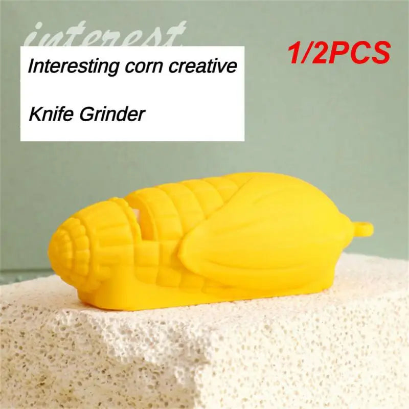 1/2PCS Creative Grindstone Kitchen Fast Cutting Edge Fun Look Anti-slip Stability Sharpener Small Grindstone Kitchen Gadgets