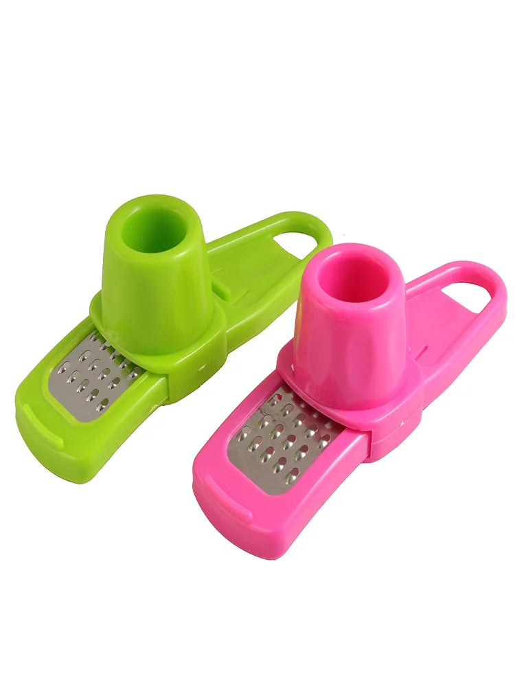 1 Pack Mini Garlic Grinder Creative Garlic Press Kitchen Garlic Mash Manual Garlic Mashing Green Kitchen Gadgets